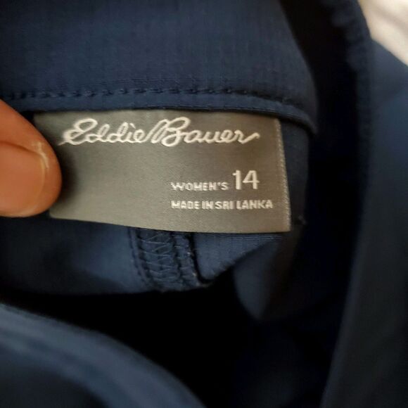 Eddie Bauer Navy Ankle Pants Size 14 - Picture 5 of 8